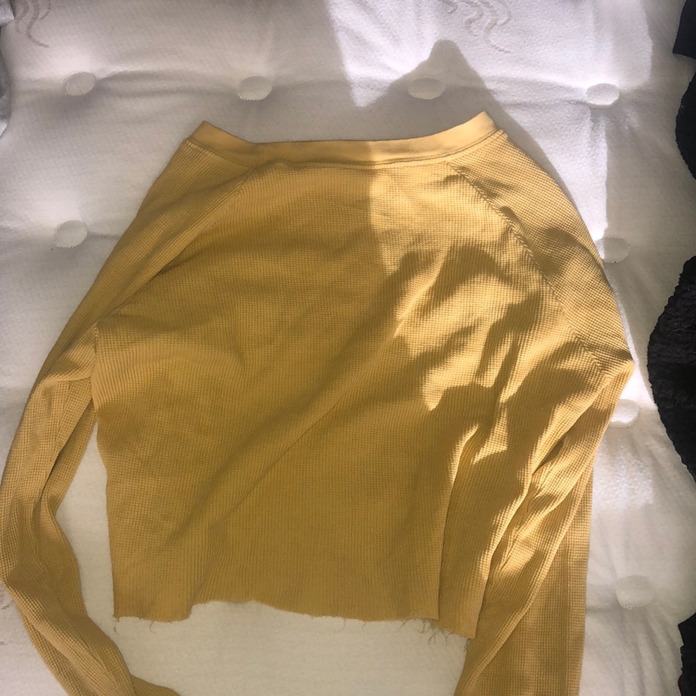 yellow brandy melville crop top